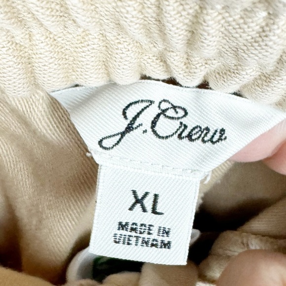 J. Crew Light Khaki Drawstring Hook and Bar Closure Cotton Chino Pants Size XL - Picture 7 of 9